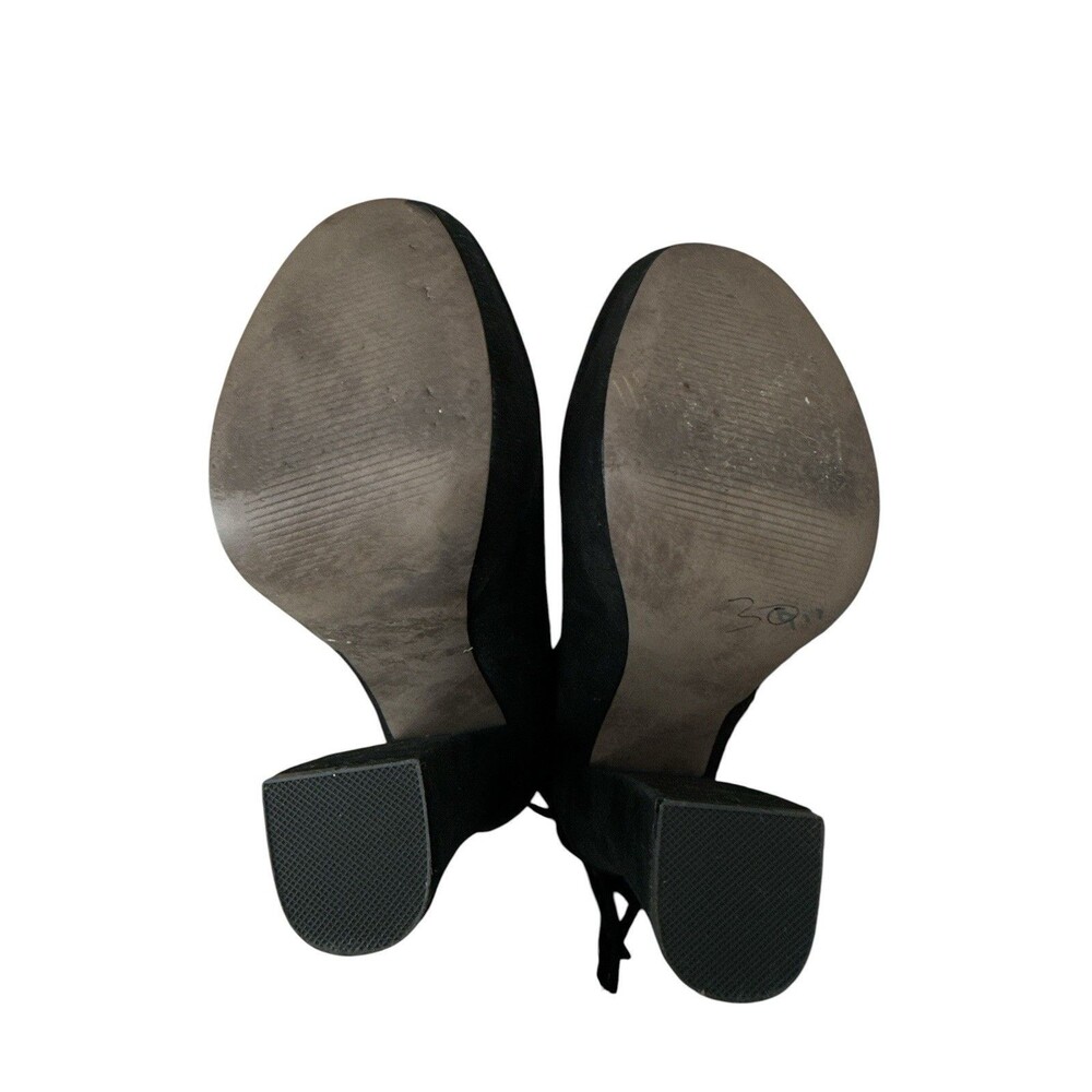 Steve Madden Gavvin Black Suede Platform Ankle Booties Tassel Block Heels 6.5 - Picture 9 of 9